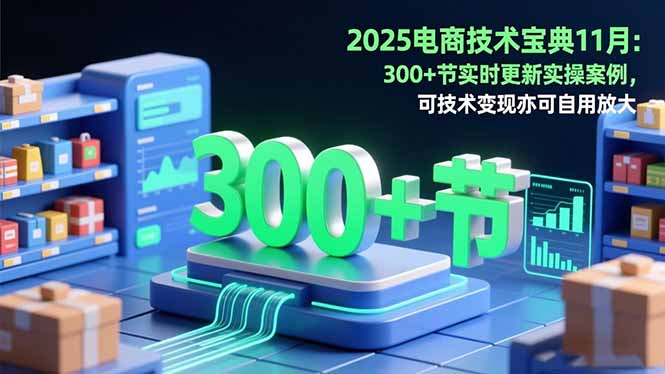 2025电商技术宝典11月：200+节实时更新实操案例，可技术变现亦可自用放大-千汇网创