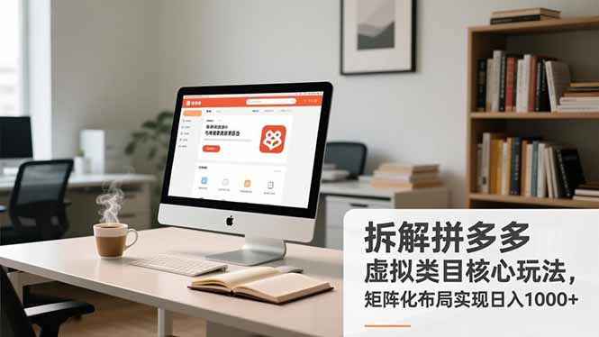 拆解拼多多虚拟类目核心玩法，矩阵化布局实现日入1000+-千汇网创