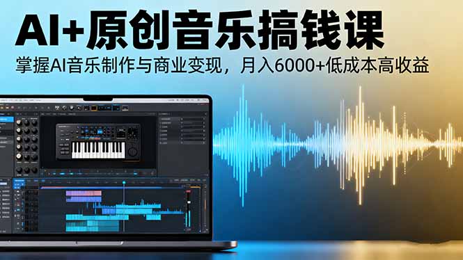 AI+原创音乐搞钱课：掌握AI音乐制作与商业变现，月入6000+低成本高收益-千汇网创