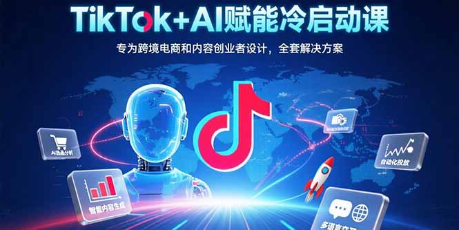 TikTok+AI赋能冷启动课：专为跨境电商和内容创业者设计，全套解决方案-千汇网创