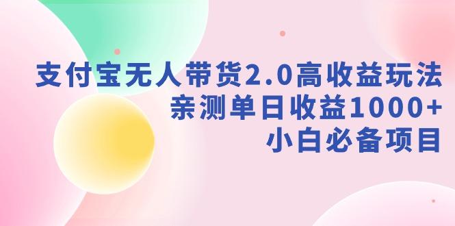 支付宝无人带货2.0高收益玩法，亲测单日收益1000+，小白必备项目-千汇网创