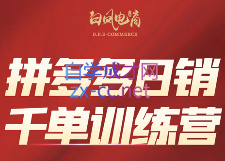 白凤电商·拼多多日销千单训练营(更新6月)-千汇网创