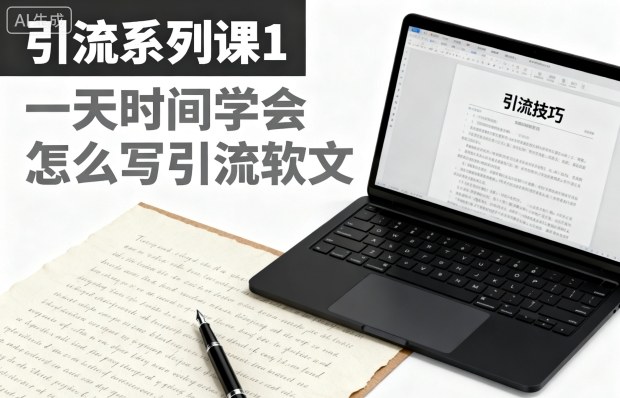 引流系列课1，一天时间学会怎么写引流软文-千汇网创