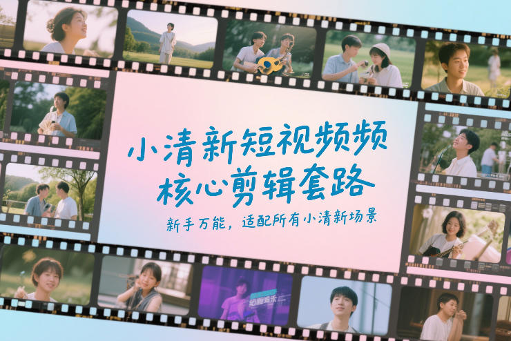 小清新短视频核心剪辑套路，新手万能，适配所有小清新场景-千汇网创