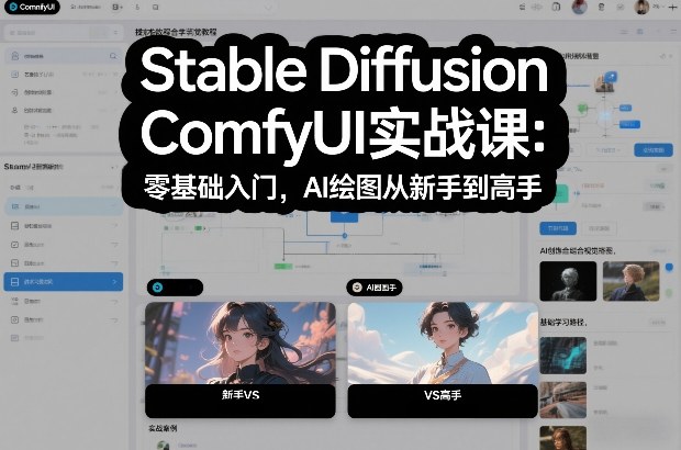 Stable Diffusion ComfyUI实战课：零基础入门，AI绘图从新手到高手-千汇网创