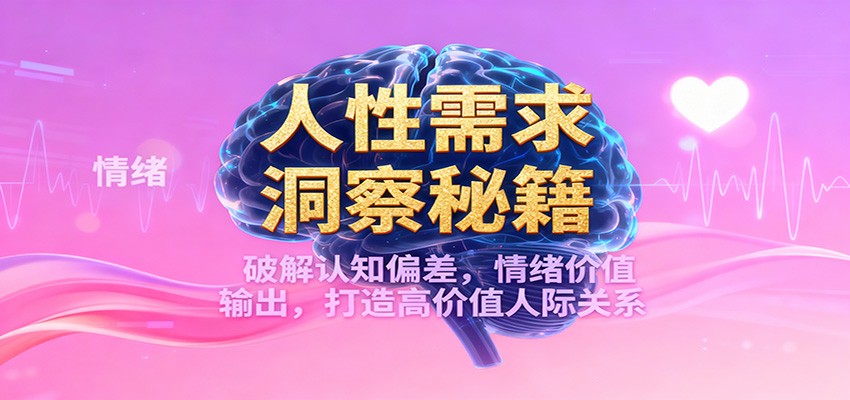 人性需求洞察秘籍，破解认知偏差，情绪价值输出，打造高价值人际关系-千汇网创