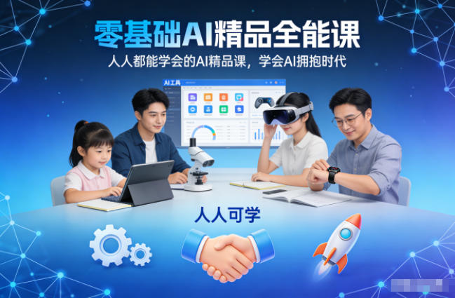 零基础AI精品全能课，人人都能学会的AI精品课，学会AI拥抱时代-千汇网创