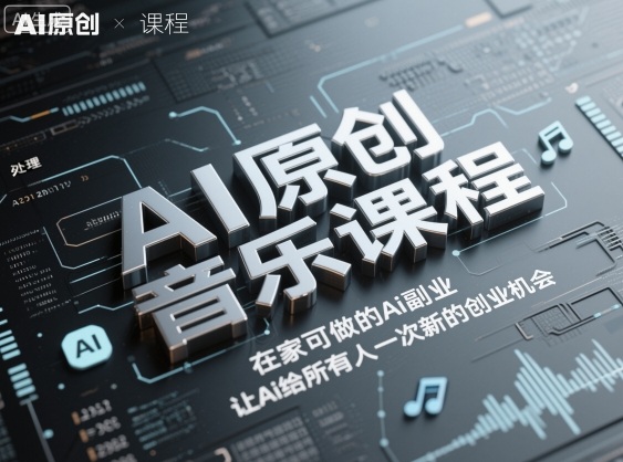 AI原创音乐课程，在家可做的Ai副业，让Ai给所有人一次新的创业机会-千汇网创