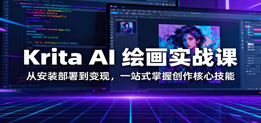 Krita AI 绘画实战课：从安装部署到变现，一站式掌握创作核心技能-千汇网创
