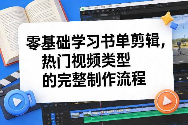 零基础学习书单剪辑，热门视频类型的完整制作流程(更新2026)-千汇网创