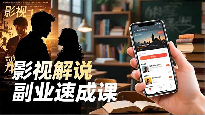 Tk影视解说副业速成课，软件安装、全流程实操、爆款预设，新手两周变现-千汇网创