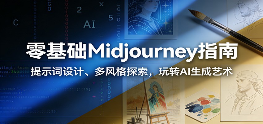 零基础Midjourney指南：提示词设计、多风格探索，玩转AI生成艺术-千汇网创