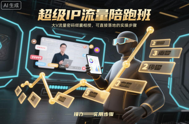 超级IP流量陪跑班，大V流量密码倾囊相授，可直接落地的实操步骤-千汇网创