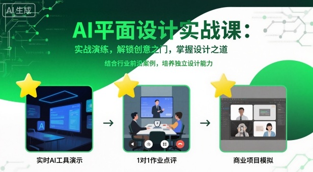 AI平面设计实战课,实战演练,解锁创意之门,掌握设计之道-千汇网创