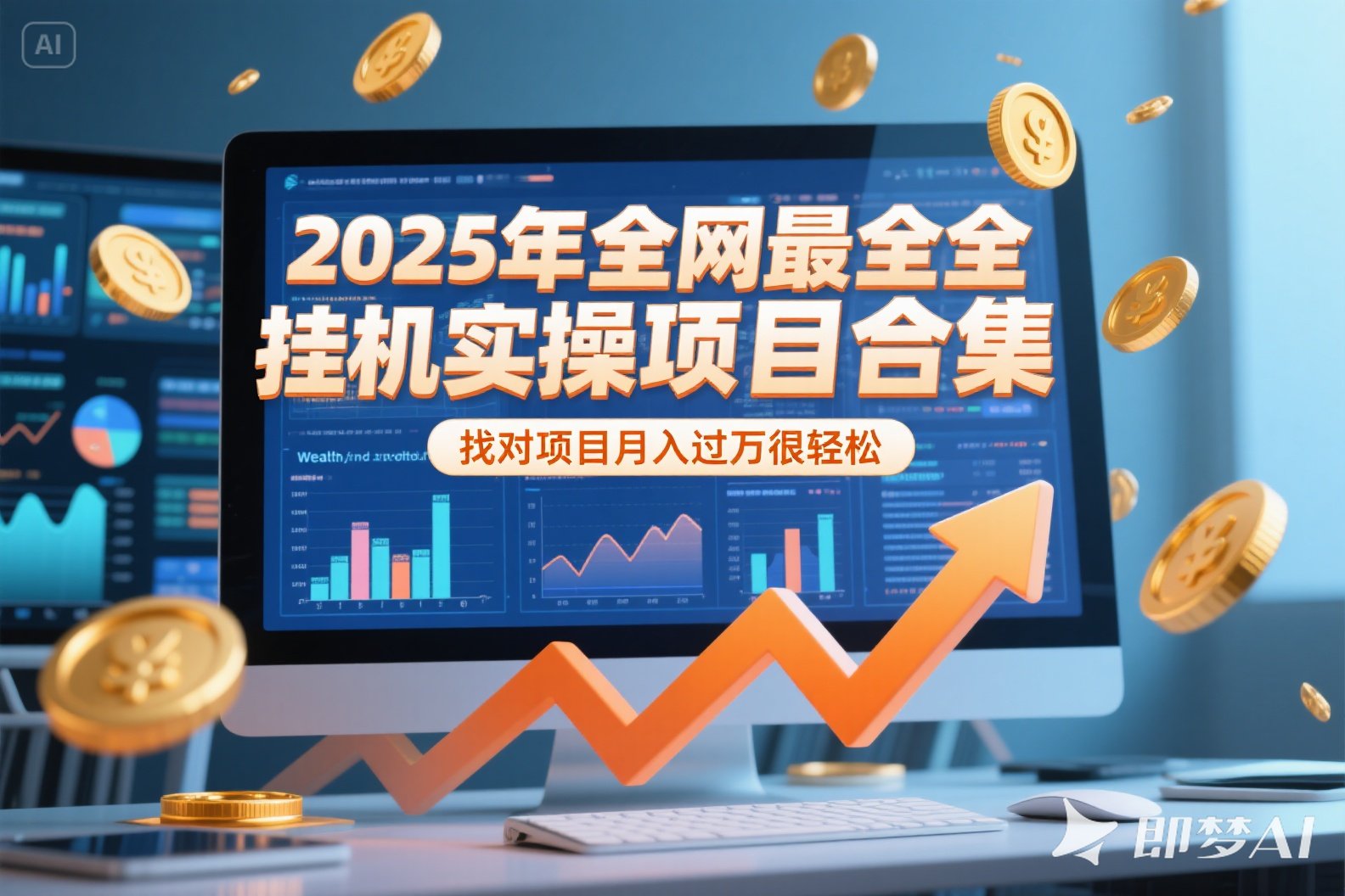 2025年挂机实操项目实操演练，挂机类型，AI直播类型，轻资产创业类型…-千汇网创