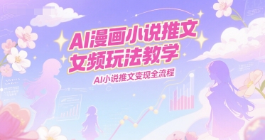 AI漫画小说推文女频玩法教学，AI小说推文变现全流程-千汇网创