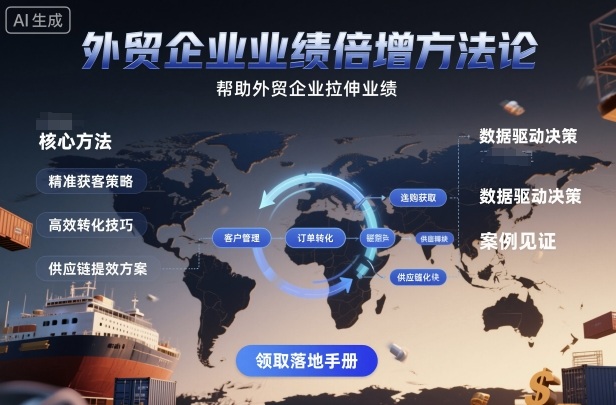 外贸企业业绩倍增方法论，帮助外贸企业拉伸业绩-千汇网创