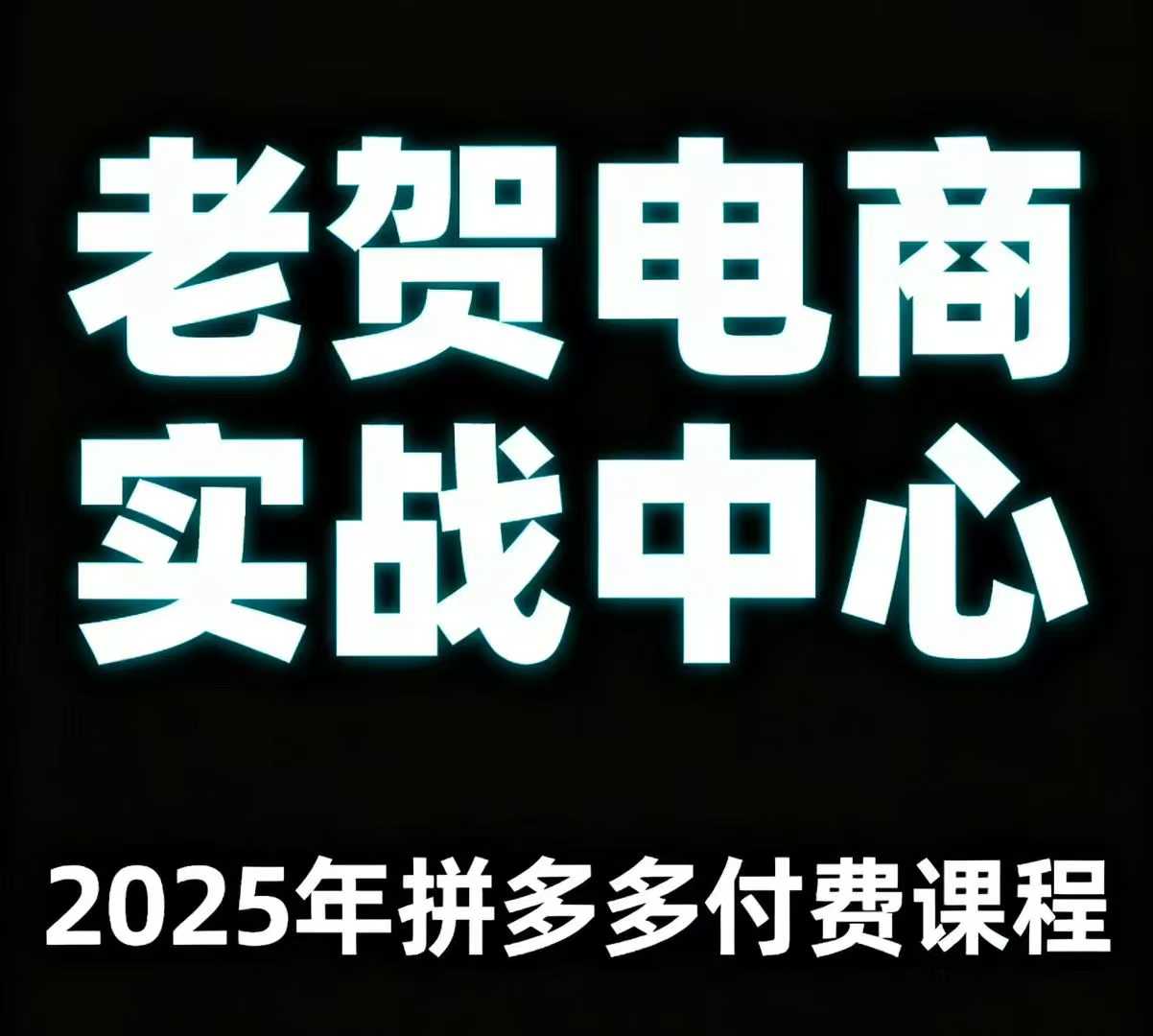 老贺电商2025年拼多多付费课程，用通俗易懂的方法告诉你多多怎么玩-千汇网创