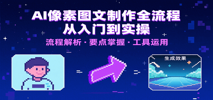 AI像素图文制作全流程：内容要点、文案选择及所用工具，助你快速入局-千汇网创