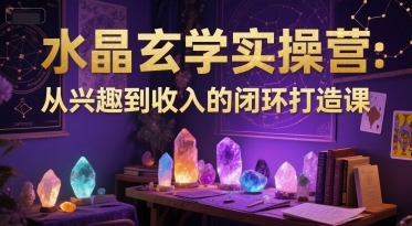 水晶玄学实操营：从兴趣到收入的闭环打造课-千汇网创
