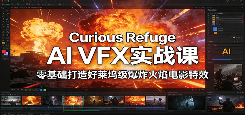 Curious Refuge AI VFX实战课，零基础打造好莱坞级爆炸火焰电影特效-千汇网创