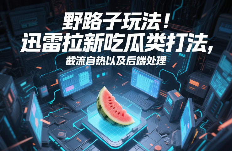 野路子玩法！迅雷拉新吃瓜类打法，截流自热以及后端处理-千汇网创