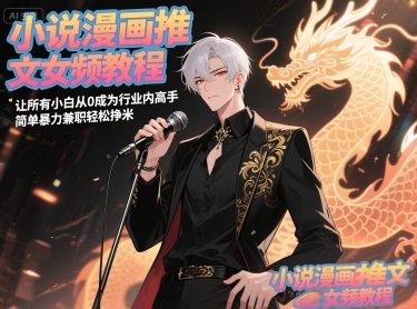 小说漫画推文女频教程，让所有小白从0成为行业内高手，简单暴力兼职轻松挣米-千汇网创