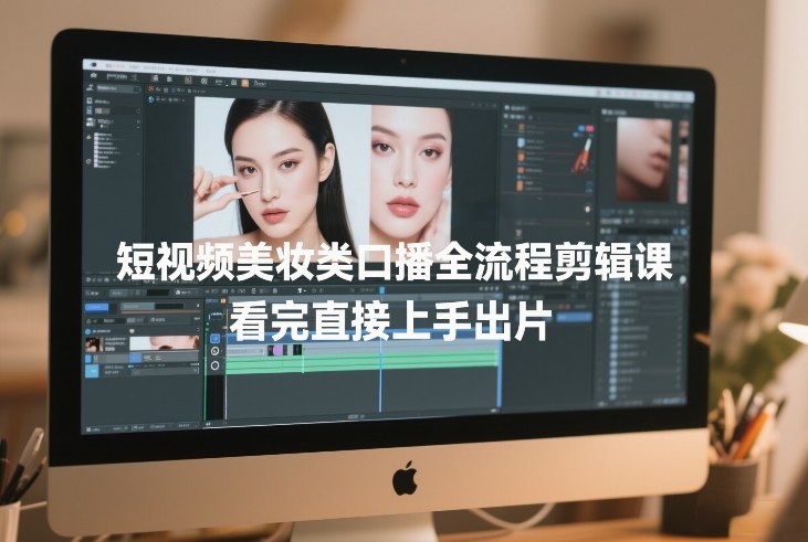 短视频美妆类口播全流程剪辑课，看完直接上手出片-千汇网创