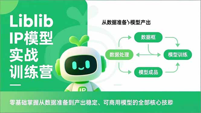 Liblib IP模型实战训练营，零基础掌握从数据准备到产出稳定、可商用模型的全部核心技能-千汇网创