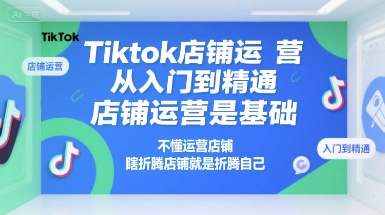 Tiktok店铺运营从入门到精通，店铺运营是基础，不懂运营店铺，瞎折腾店铺就是折腾自己-千汇网创