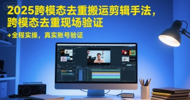 2025跨模态去重搬运剪辑手法，跨模态去重现场验证 +全程实操，真实账号验证-千汇网创