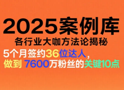 2025案例库，收录各行业大咖的方法论，各行业大咖方法论揭秘-千汇网创