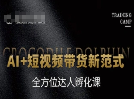 AI+短视频带货新范式，全方位达人孵化课-千汇网创