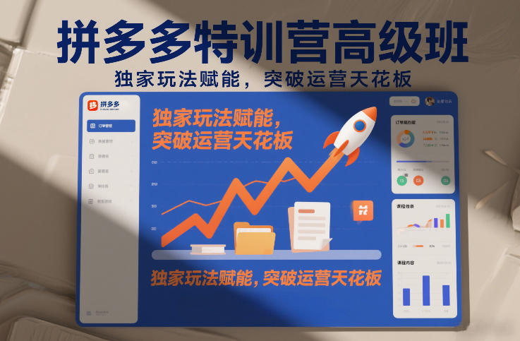 拼多多特训营高阶班，独家玩法赋能，突破运营天花板(更新26年1月)-千汇网创