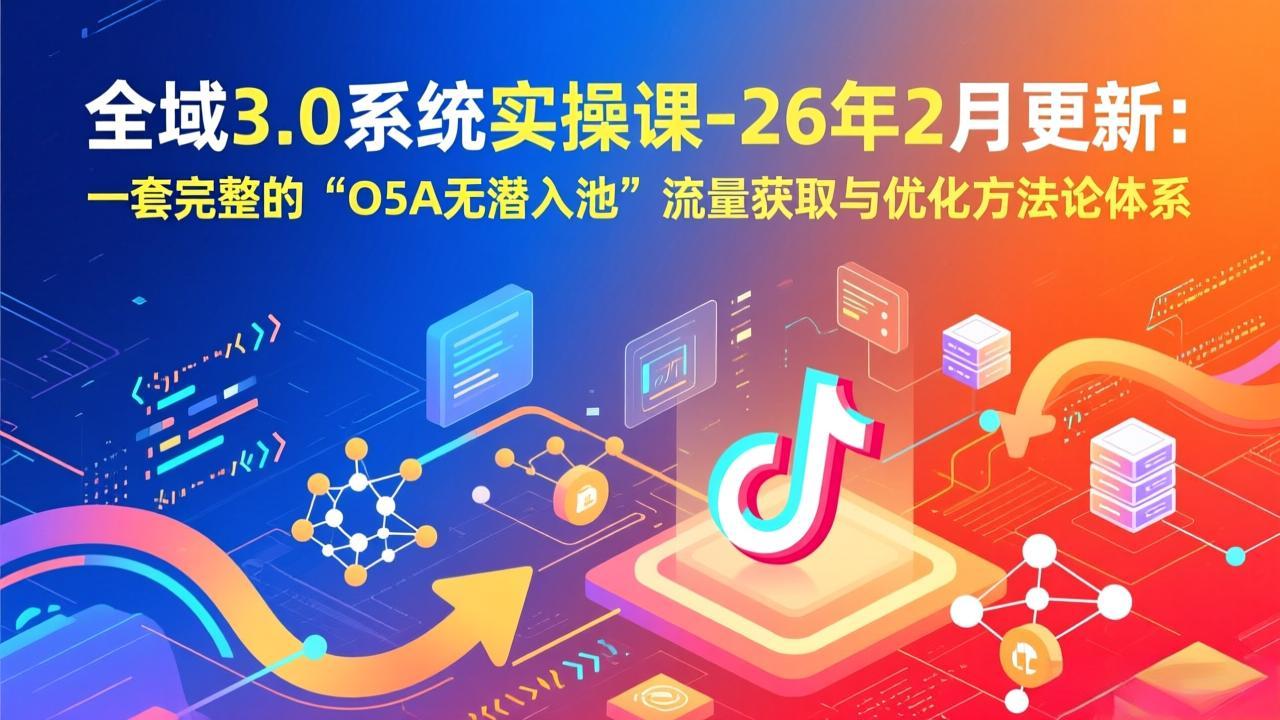 全域3.0系统实操课-26年2月更新：一套完整的“O5A无潜入池”流量获取与优化方法论体系-千汇网创