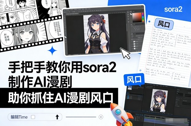 手把手教你用sora2制作AI漫剧，助你抓住AI漫剧风口-千汇网创
