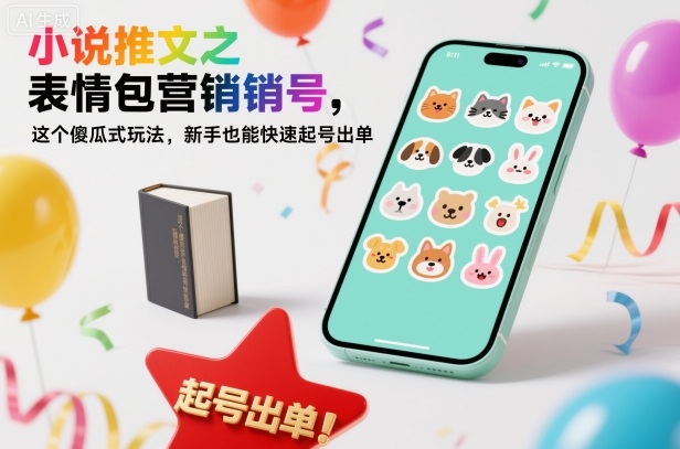 小说推文之表情包营销号，这个傻瓜式玩法，新手也能快速起号出单-千汇网创