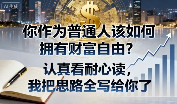 付费文章：你作为普通人该如何拥有财富自由？认真看耐心读，我把思路全写给你了-千汇网创