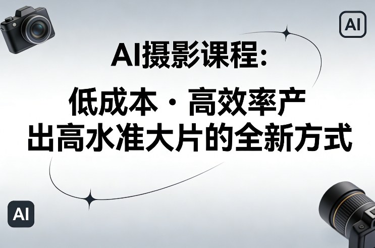 AI摄影课程,低成本高效率产出高水准大片的全新方式