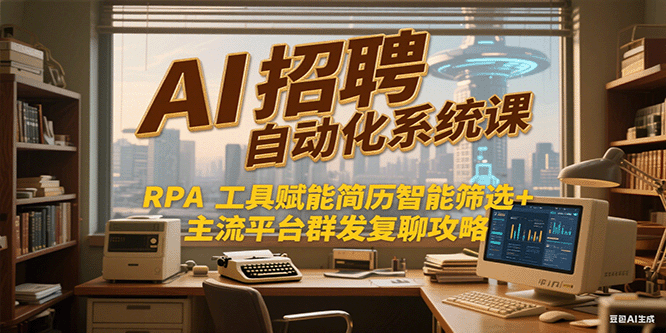 AI招聘自动化系统课，RPA工具赋能简历智能筛选+主流平台群发复聊全攻略-千汇网创