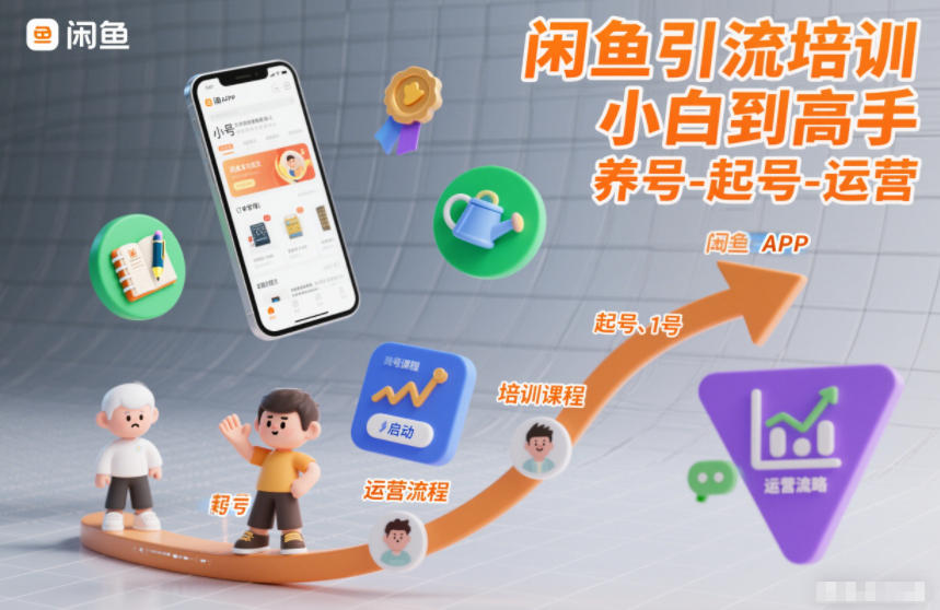 闲鱼引流培训，小白到高手，养号-起号-运营-千汇网创