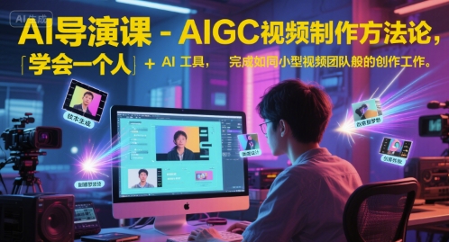 AI导演课-AIGC视频制作方法论，学会一个人+AI工具，完成如同小型视频团队般的创作工作，实现导演梦-千汇网创