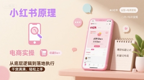 小红书原理以及详细实操流程，小红书电商教程-千汇网创