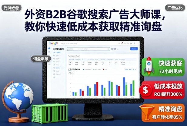 外资B2B谷歌搜索广告大师课，教你快速低成本获取精准询盘-千汇网创
