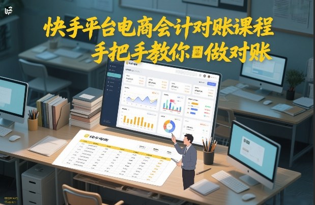 快手平台电商会计对账课程，手把手教你做对账-千汇网创