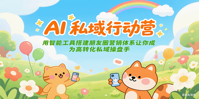 AI私域行动营：用智能工具搭建朋友圈营销体系让你成为高转化私域操盘手-千汇网创