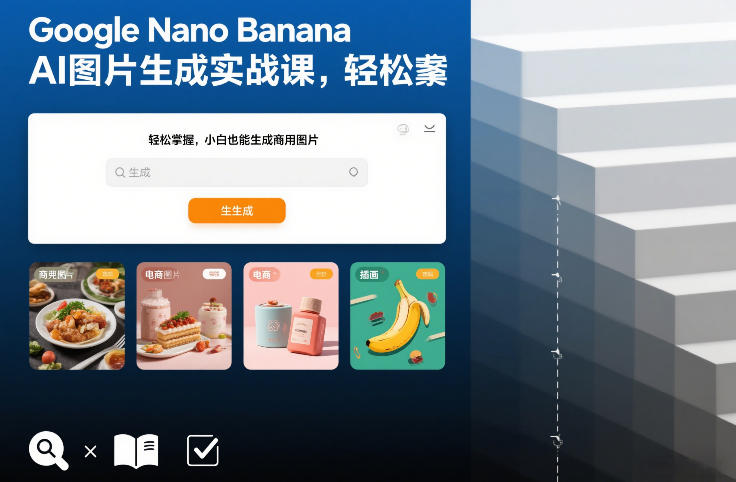 Google Nano Banana AI图片生成实战课,轻松掌握,小白也能生成商用图片-千汇网创