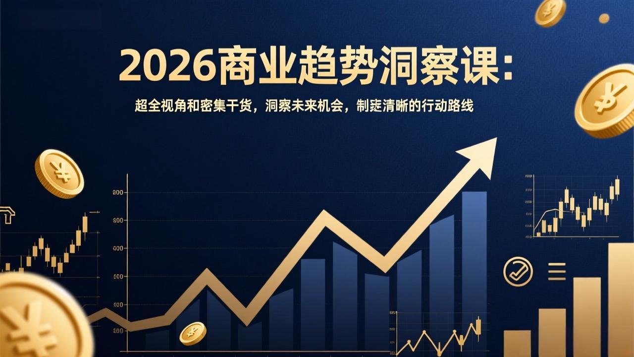 2026商业趋势洞察课：超全视角和密集干货，洞察未来机会，制定清晰的行动路线-千汇网创