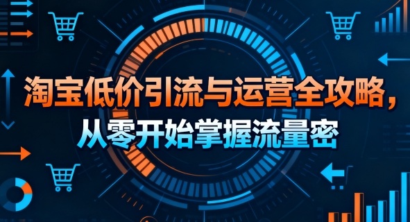 淘宝低价引流与运营全攻略，从零开始掌握流量密码-千汇网创