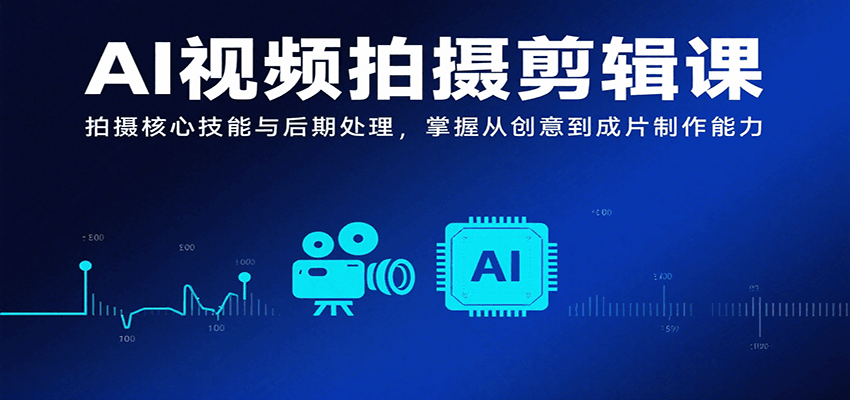 AI视频拍摄剪辑课，拍摄核心技能与后期处理，掌握从创意到成片制作能力-千汇网创